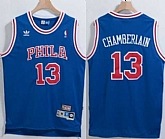 Philadelphia 76ers #13 Wilt Chamberlain Blue Throwback Stitched NBA Jersey,baseball caps,new era cap wholesale,wholesale hats